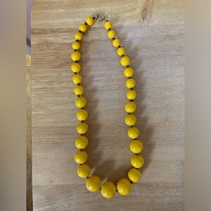 Yellow Vintage Beaded Necklace